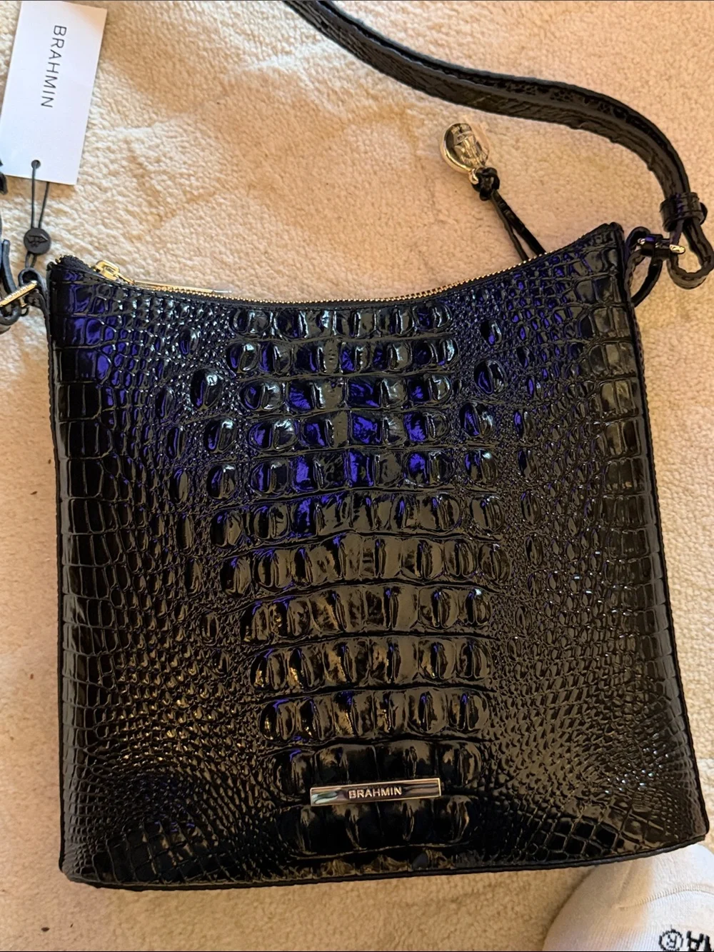 Brahmin NWT black crocodile bag - Picture 3 of 3